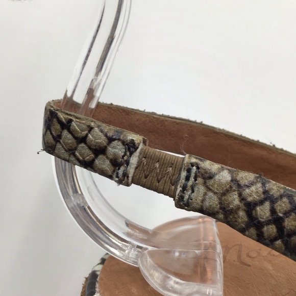 New Madewell Heidi snake print leather slingback sandals style AM214 womens 6.5 - Picture 9 of 11